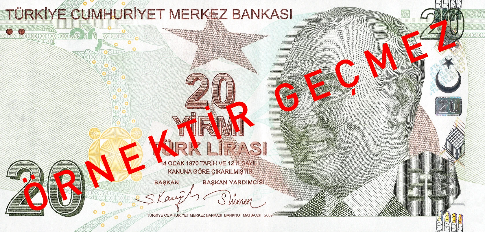 9.Emisyon 20 Türk Lirası V.Tertip